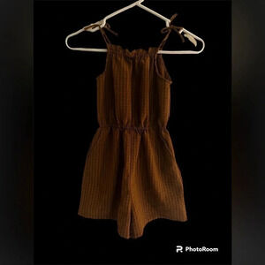 H&M Spaghetti Strap US size 5 romper in a camel color